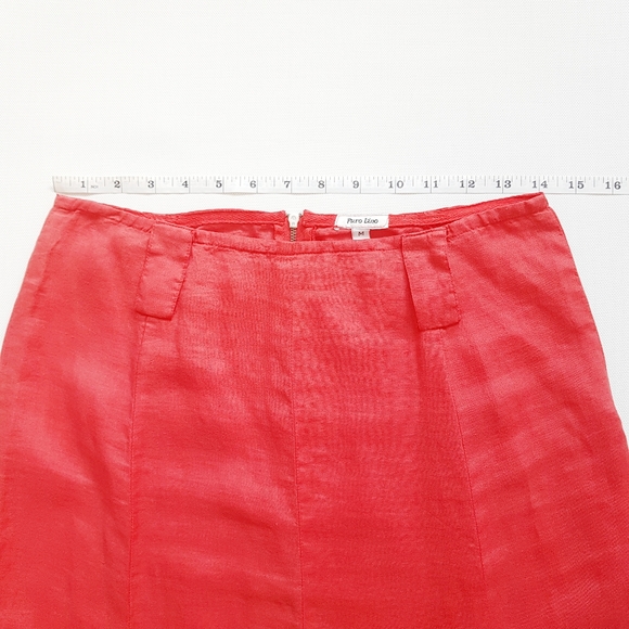 100% Linen Maxi Skirt M Spring Summer Lagenlook - Picture 6 of 7